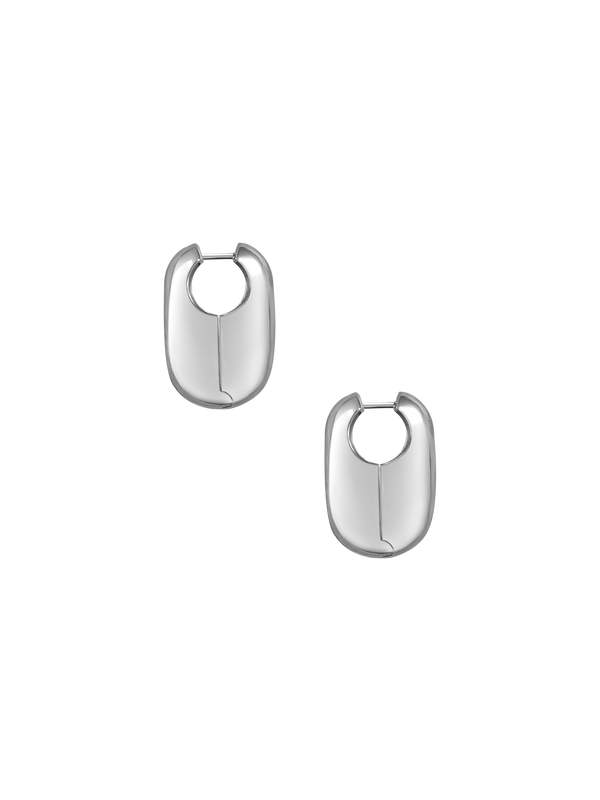 Laura Lombardi Silver Vola Hoops