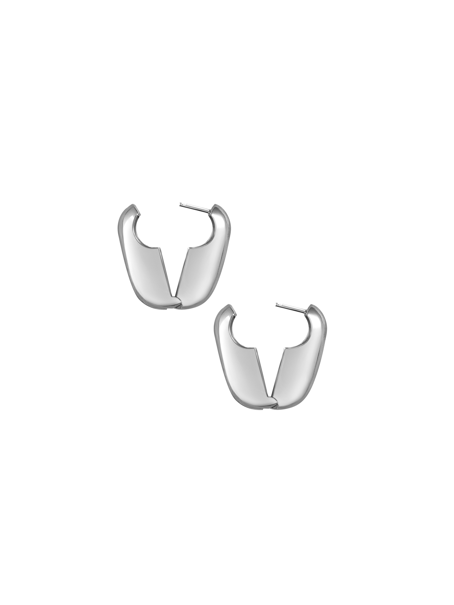 Laura Lombardi Silver Vola Hoops