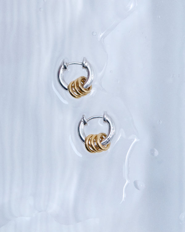 Laura Lombardi Two Tone Mini Fillia Earrings