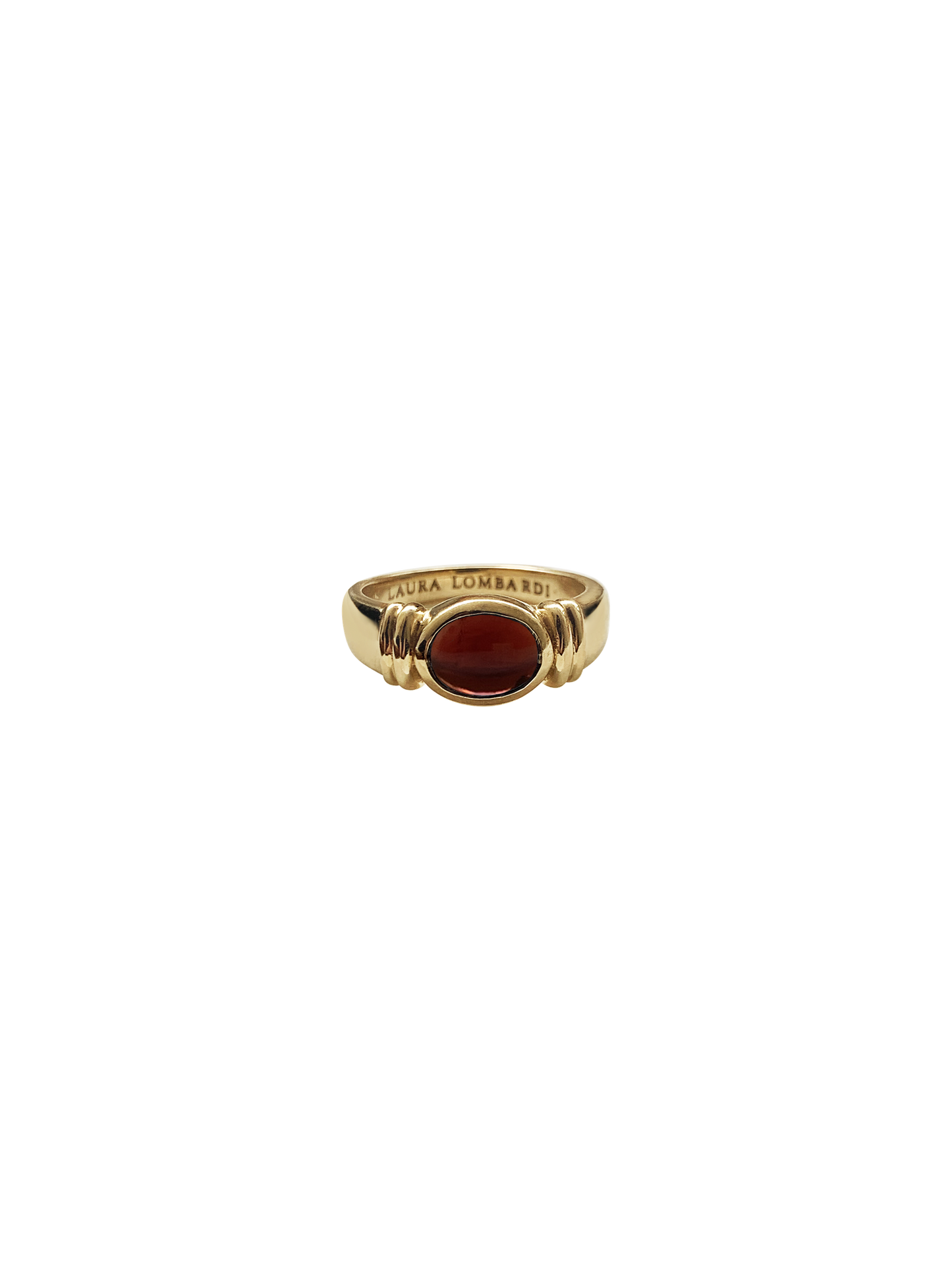 Laura Lombardi 14kt yellow gold Alessandra Ring with Garnet.