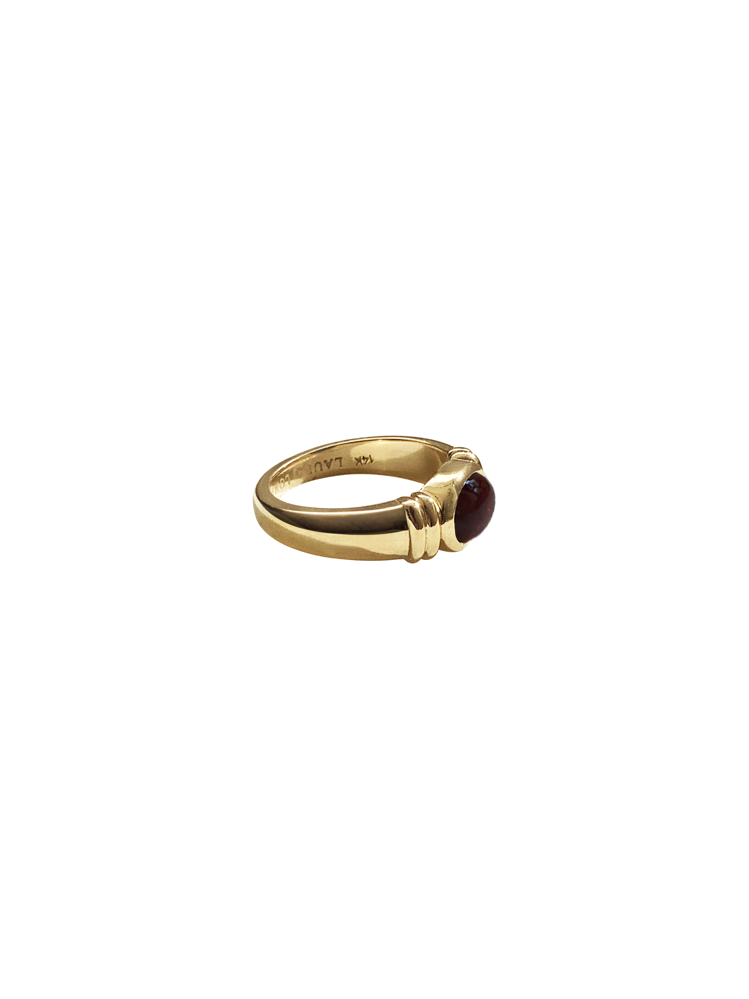 Laura Lombardi 14kt yellow gold Alessandra Ring with Garnet.