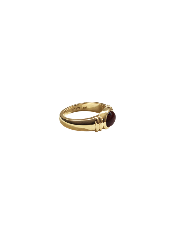 Laura Lombardi 14kt yellow gold Alessandra Ring with Garnet.