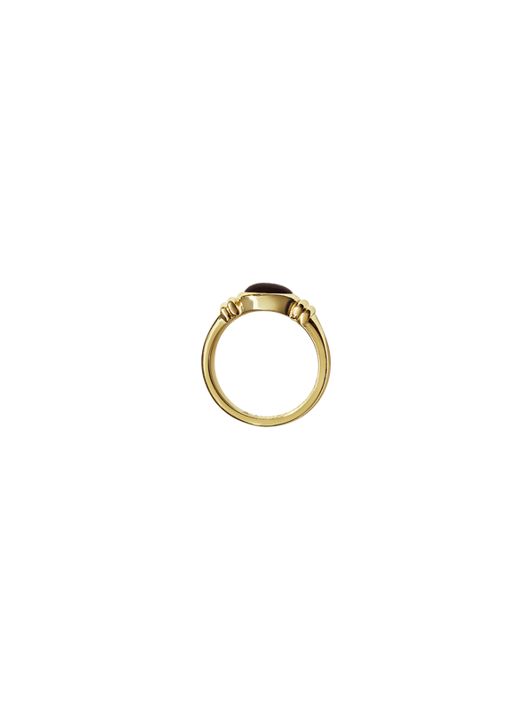 Laura Lombardi 14kt yellow gold Alessandra Ring with Garnet.