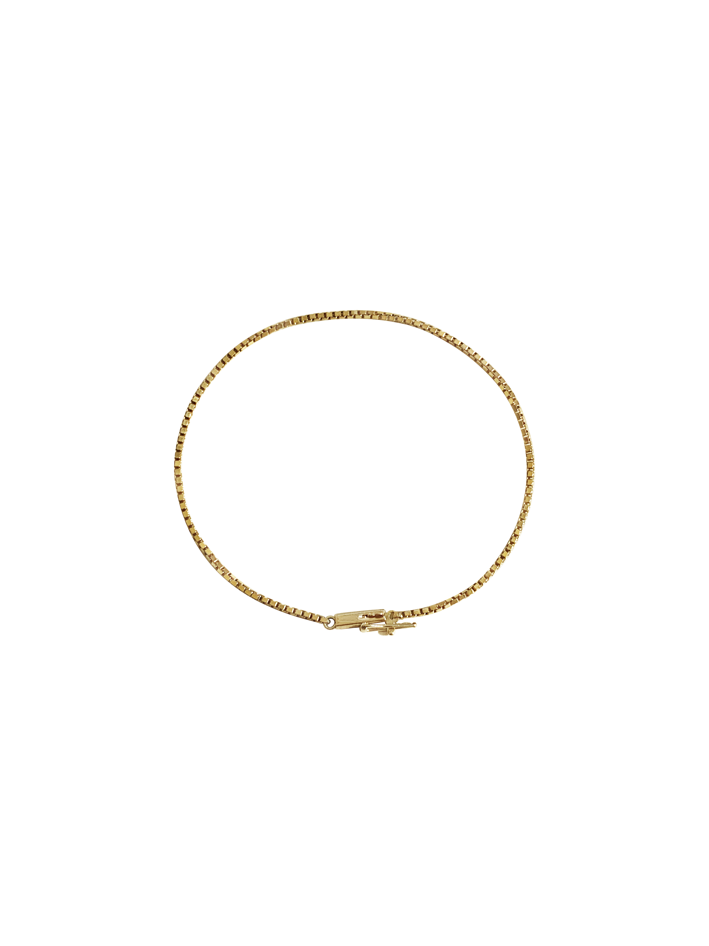 Laura Lombardi 14kt Yellow Gold Box Chain Bracelet.
