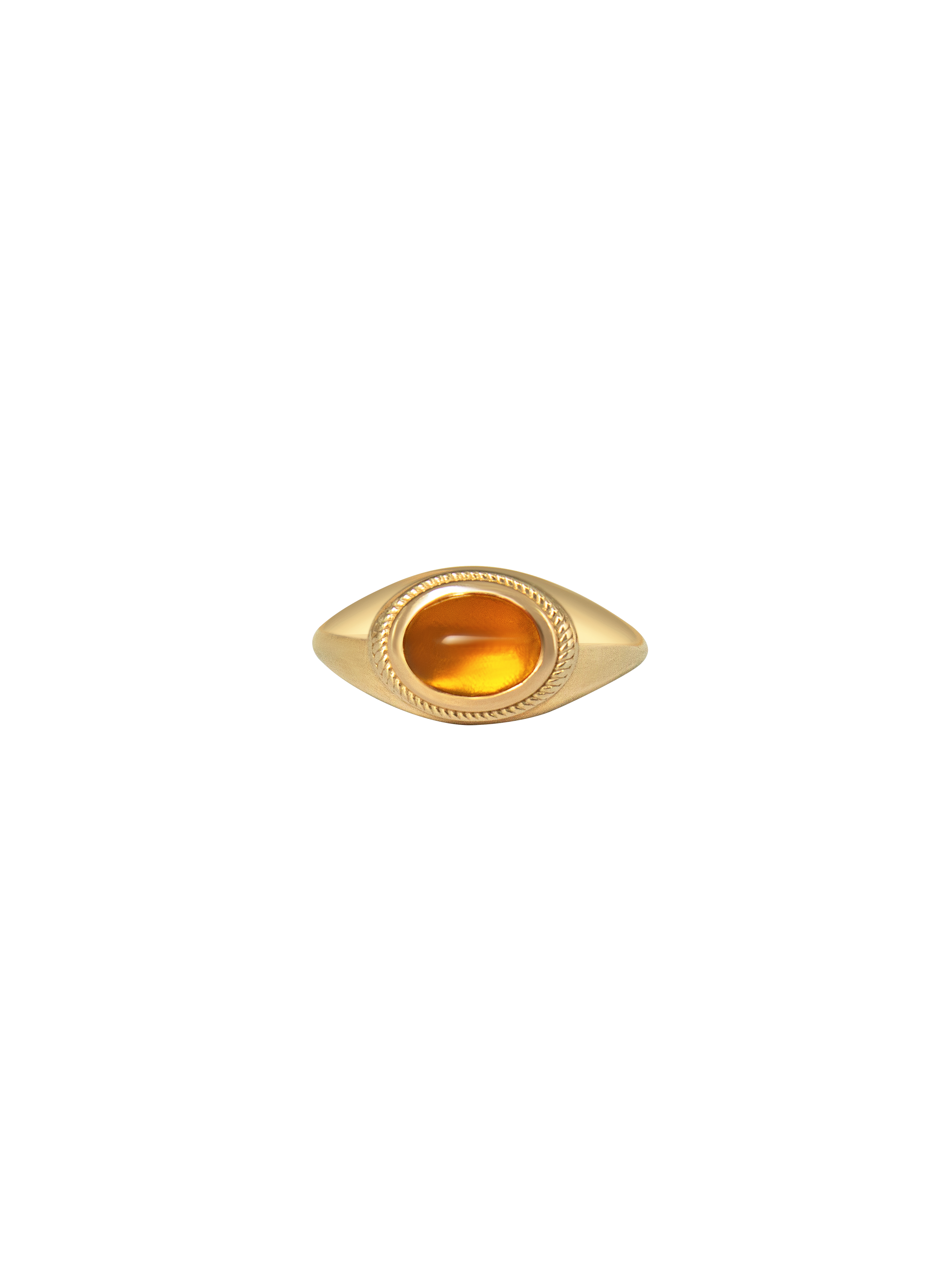 Laura Lombardi gold Ginerva Ring with Citrine stone.
