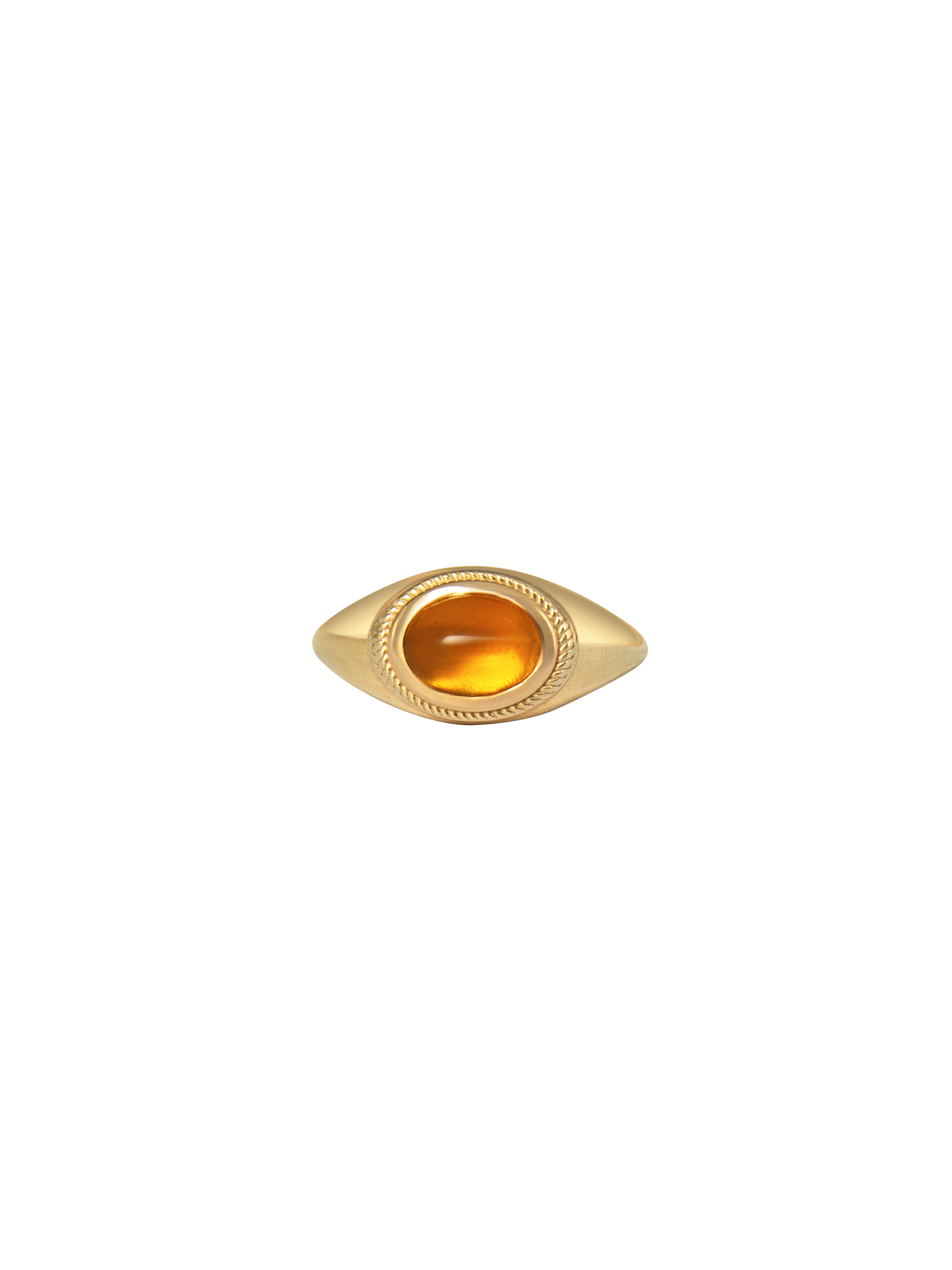 Laura Lombardi gold Ginerva Ring with Citrine stone.