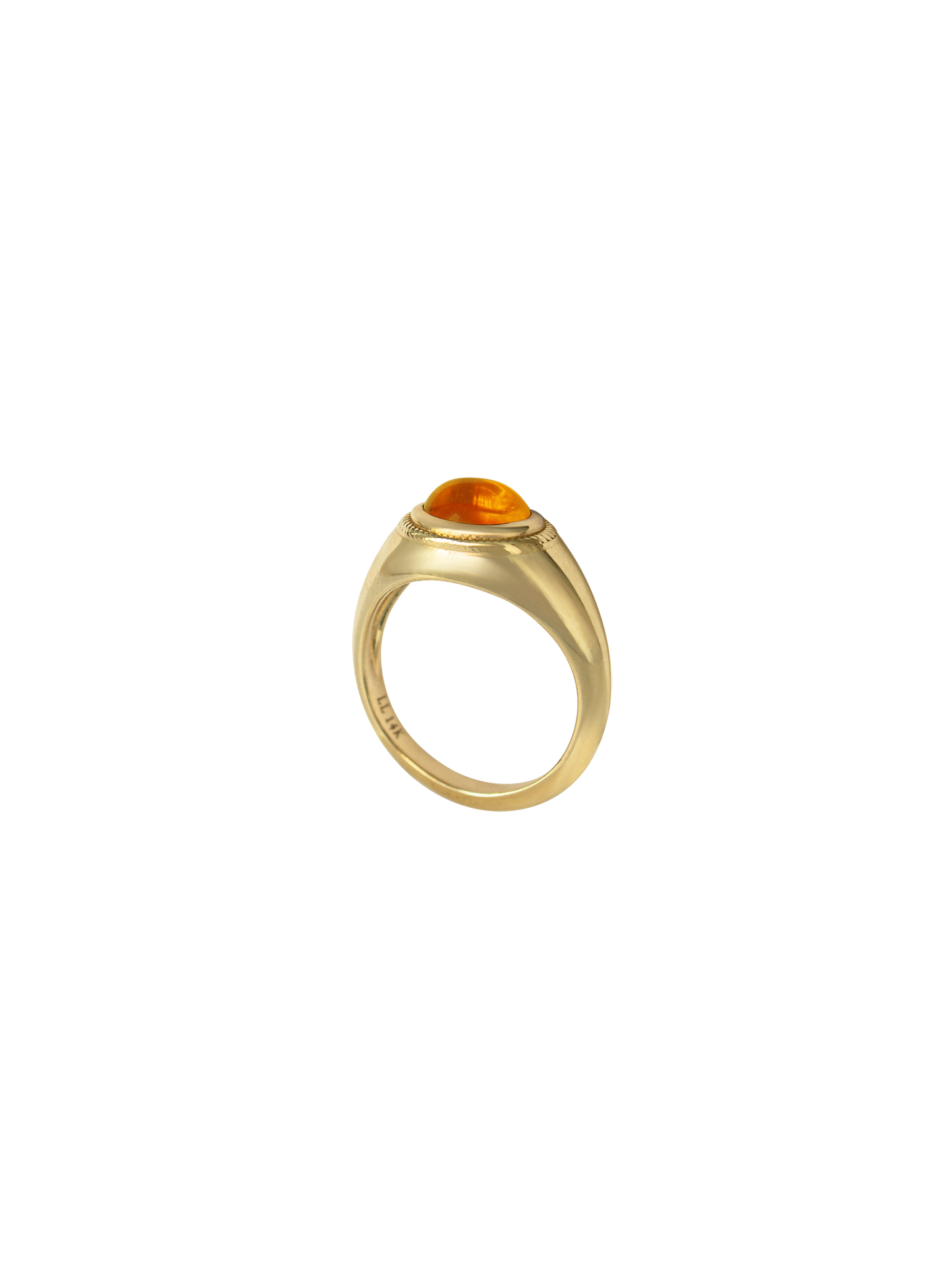 Laura Lombardi gold Ginerva Ring with Citrine stone.