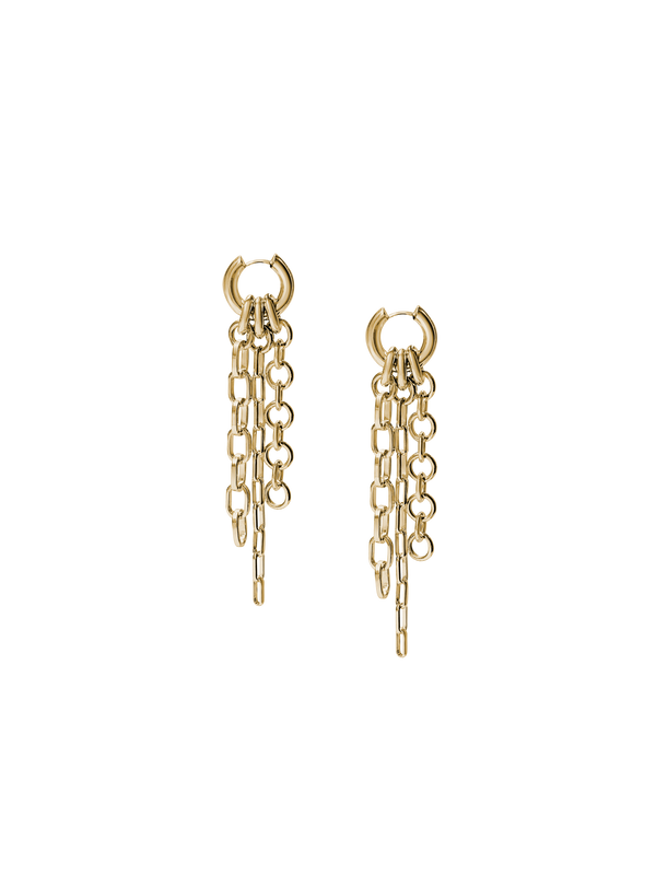 Laura Lombardi gold Lega fringe earrings