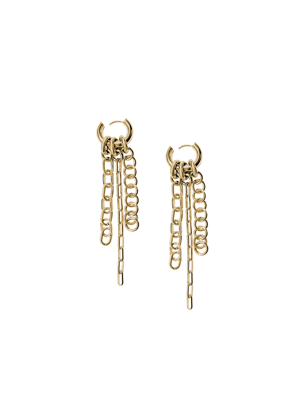 Laura Lombardi gold Lega fringe earrings
