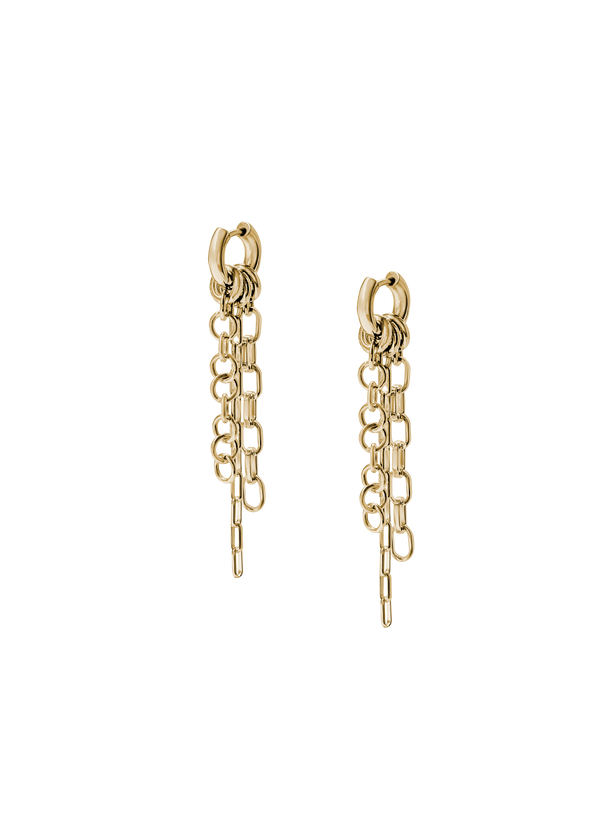 Laura Lombardi gold Lega fringe earrings