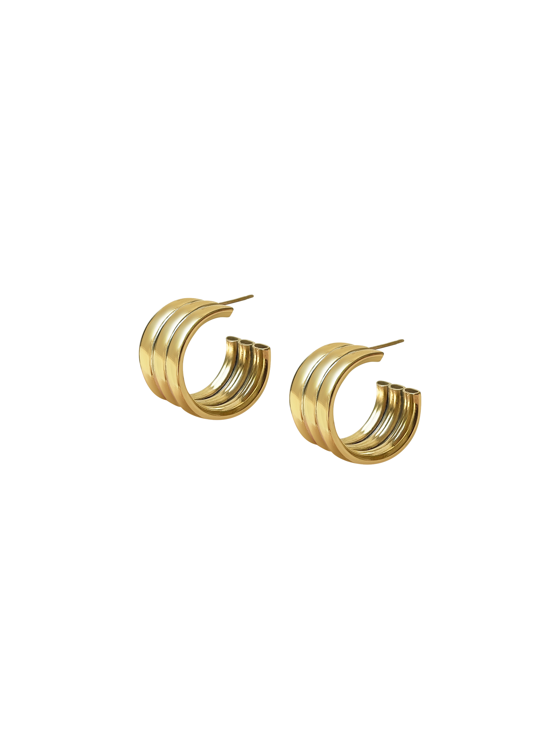 国内発*Laura Lombardi Mini Grazia フープピアス MINIGRAZIAEARRINGS_BRASS_BRASS