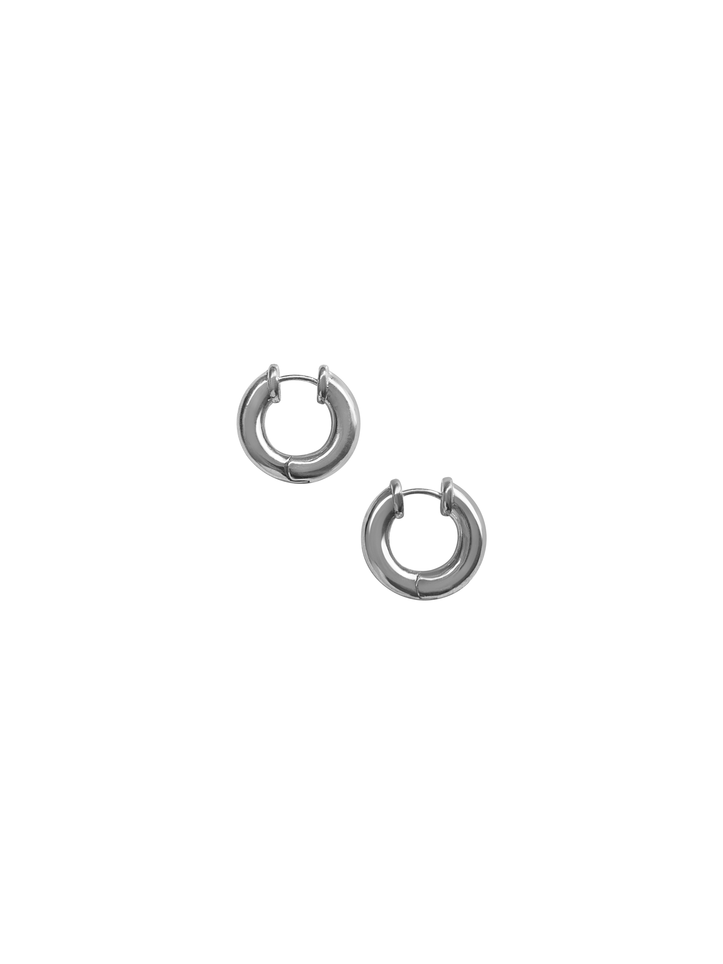 Laura Lombardi 14kt White Gold Mini Classica Hoops.