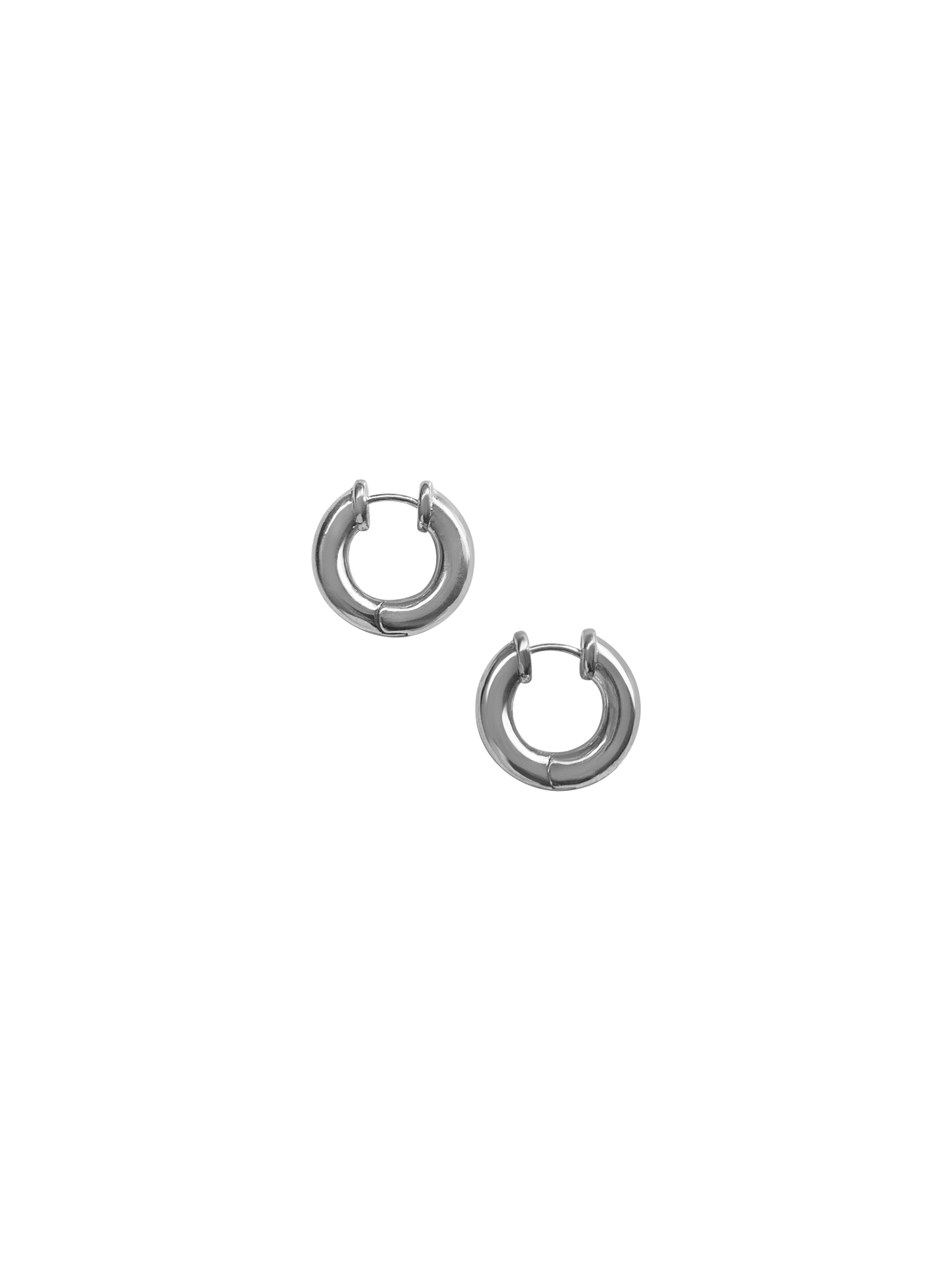 Laura Lombardi 14kt White Gold Mini Classica Hoops.