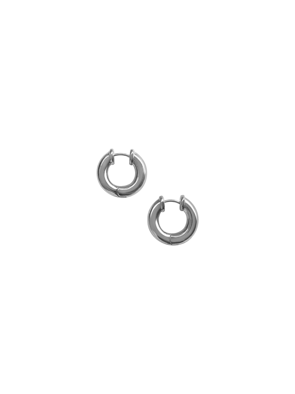 Laura Lombardi 14kt White Gold Mini Classica Hoops.