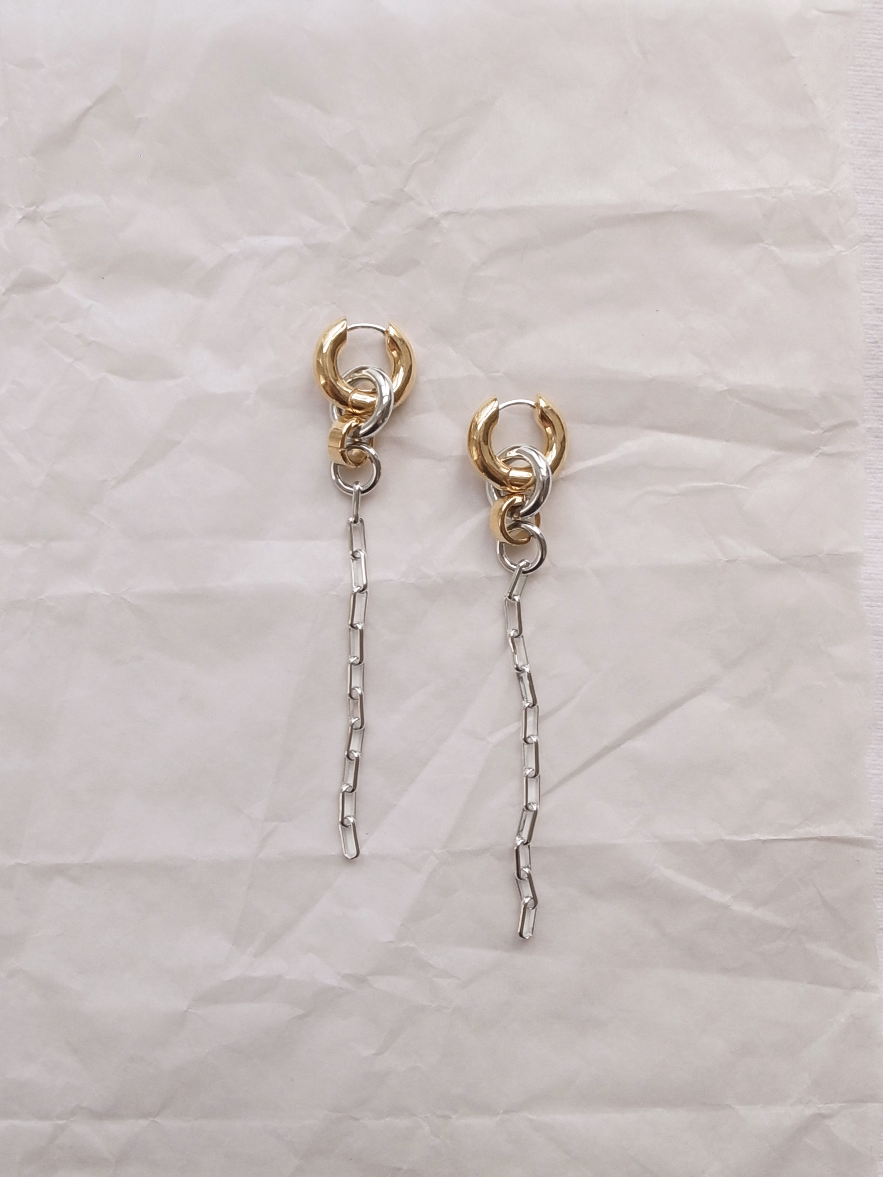 Laura Lombardi Two Tone Pezza Earrings