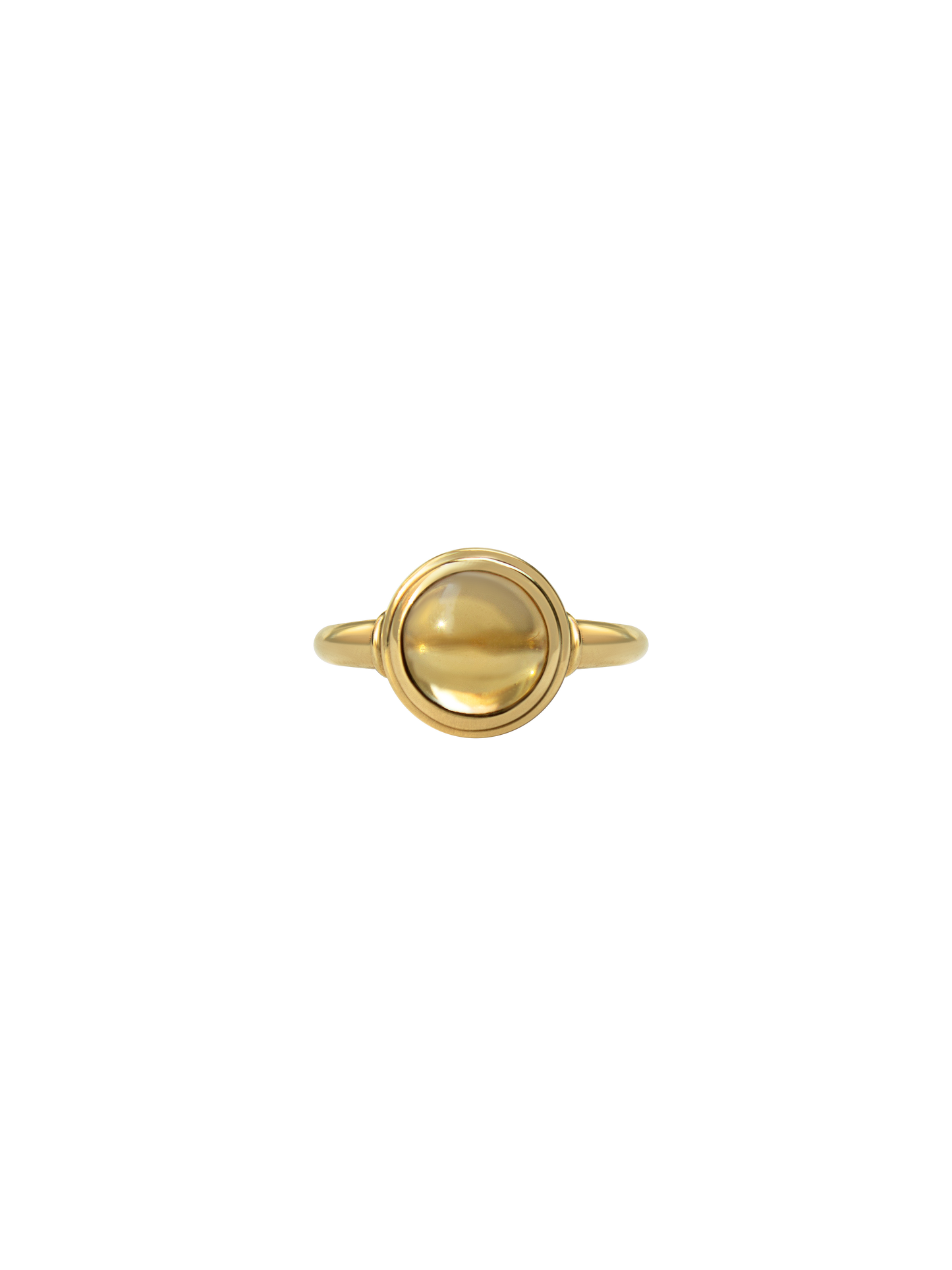 Laura Lombardi gold Sfera Ring with yellow citrine.