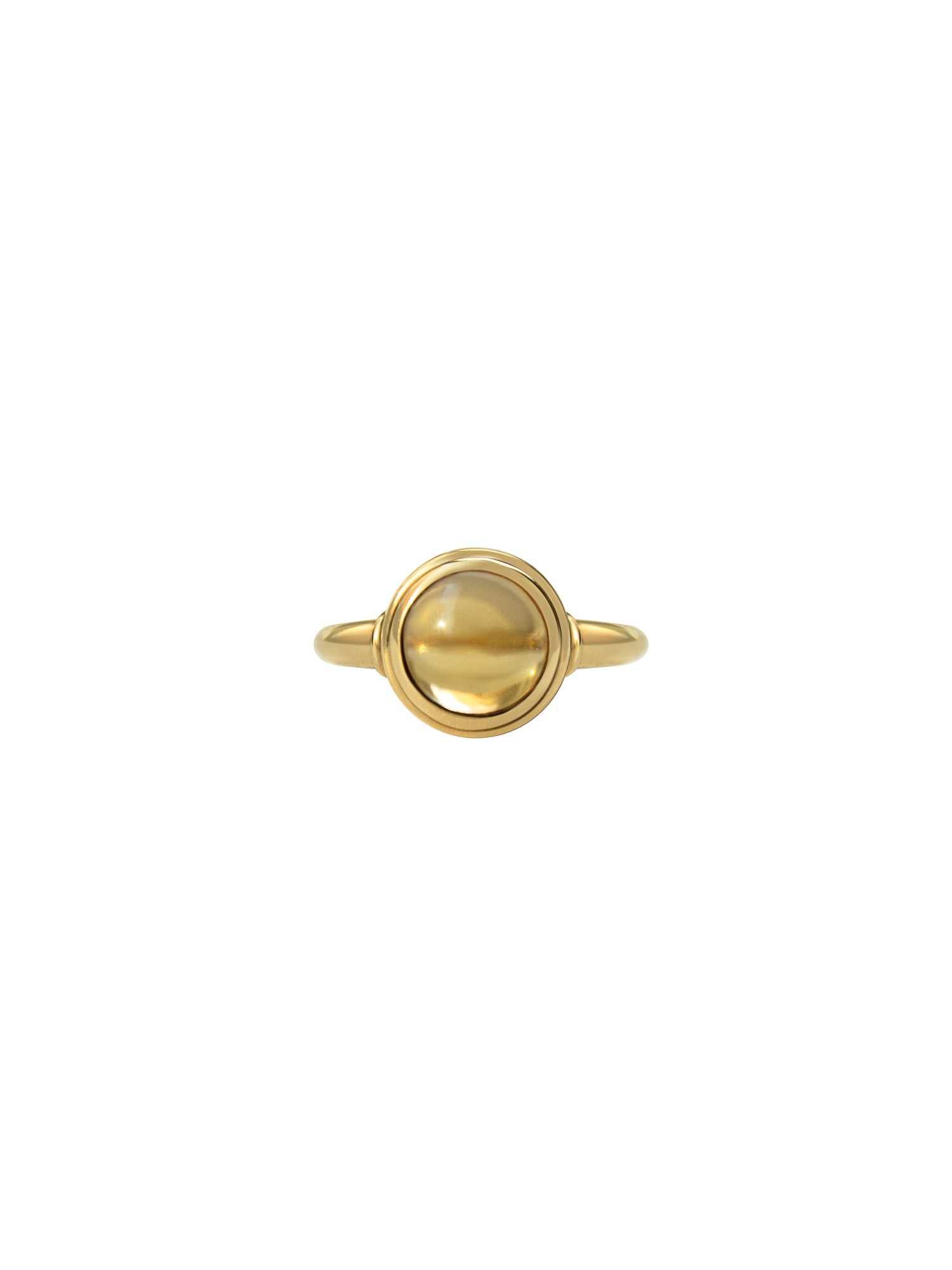 Laura Lombardi gold Sfera Ring with yellow citrine.