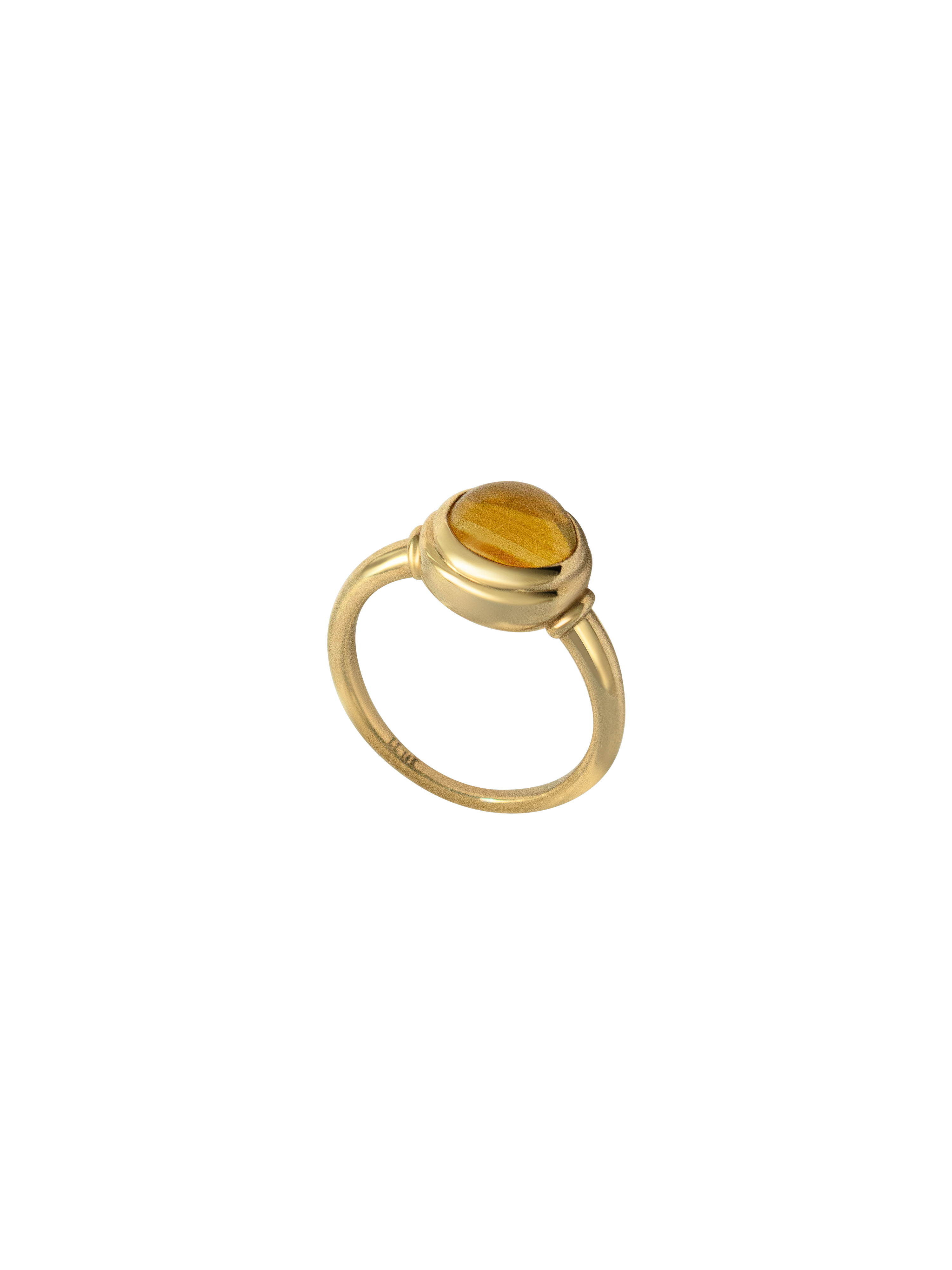 Laura Lombardi gold Sfera Ring with yellow citrine.