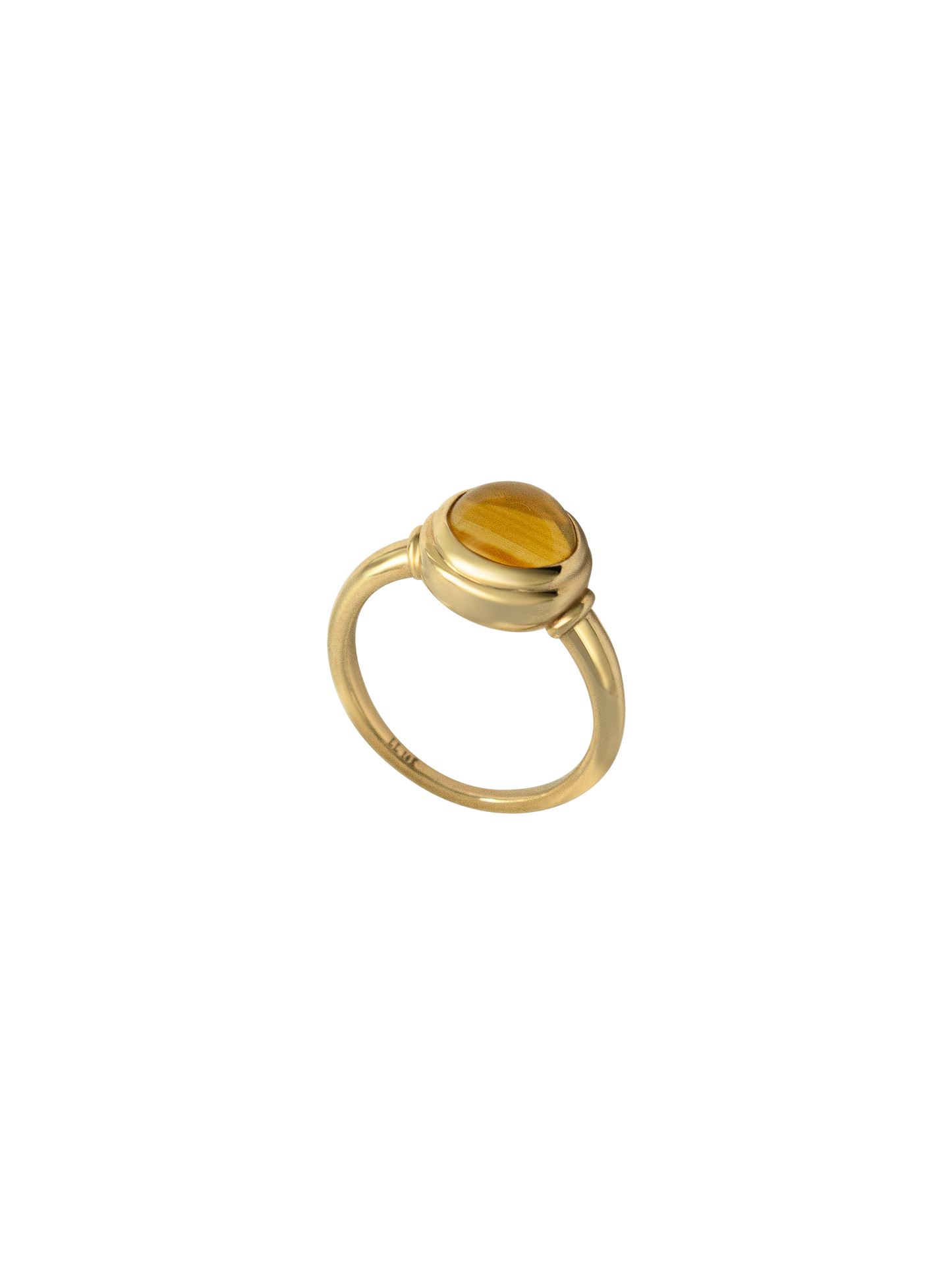 Laura Lombardi gold Sfera Ring with yellow citrine.