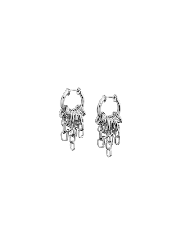 Laura Lombardi Silver Stalla fringe earrings