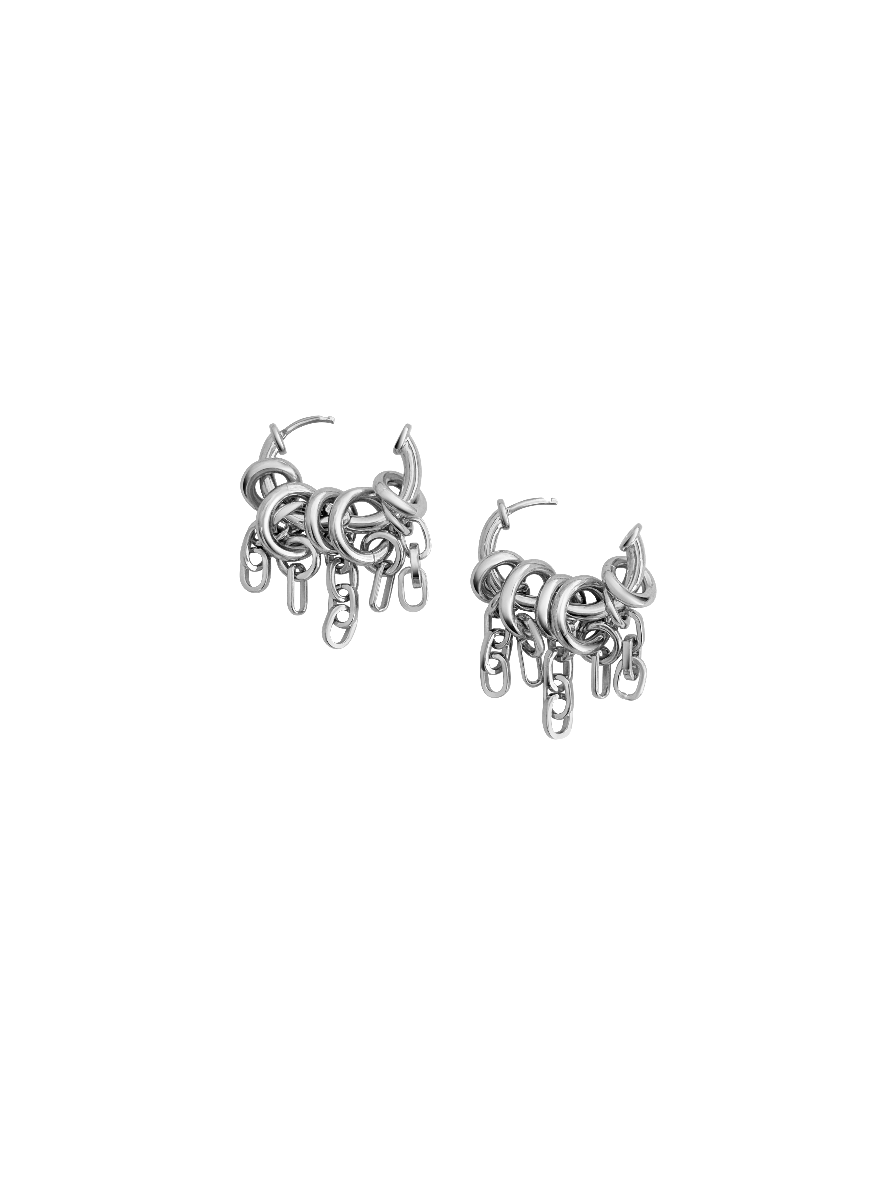 Laura Lombardi Silver Stalla fringe earrings