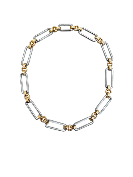 Laura Lombardi シルバー＆ゴールド Two Tone Stanza ネックレス Two Tone Stanza Necklace – lauralombardi