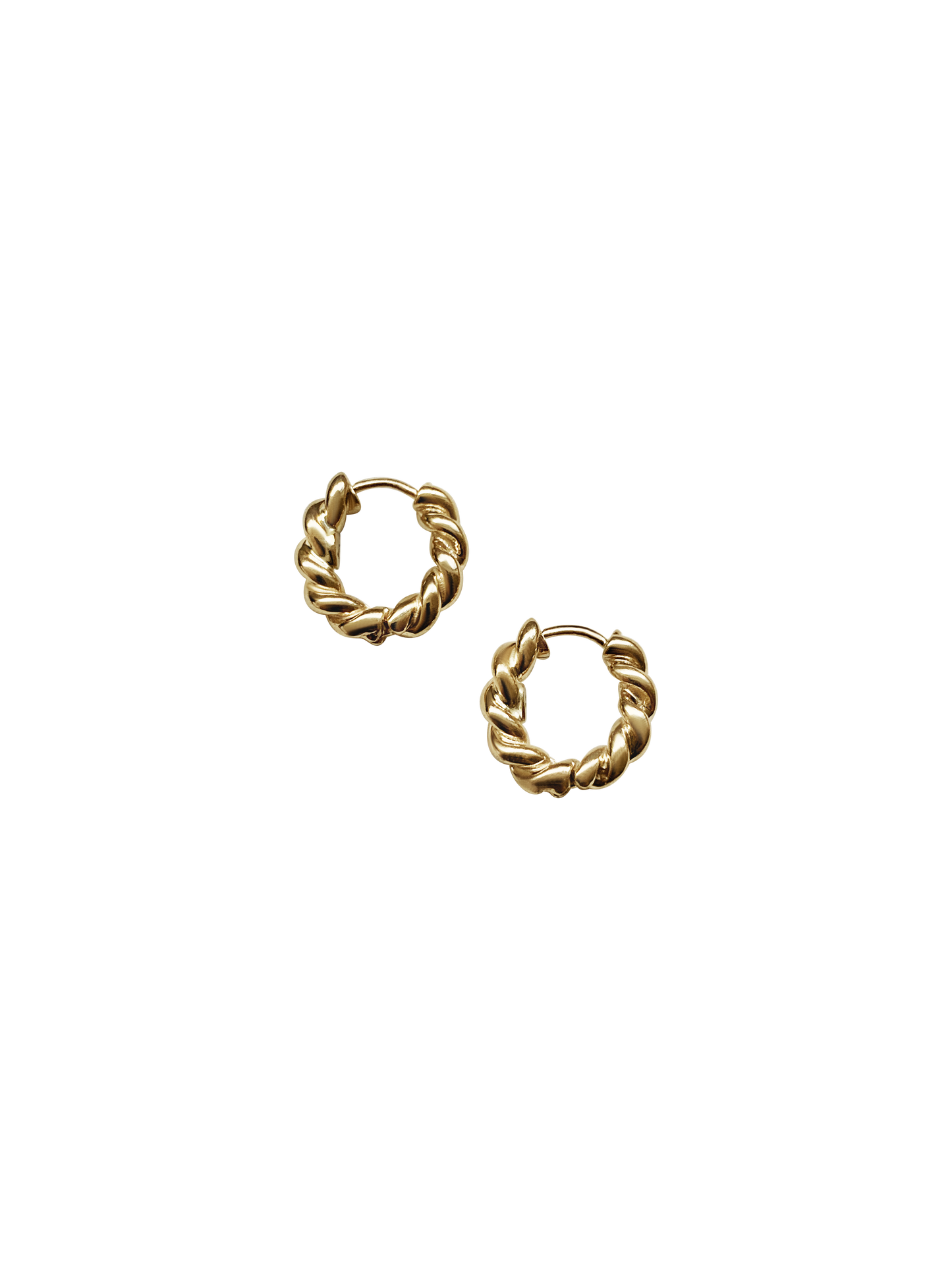 Laura Lombardi 14kt Yellow Gold Twist Hoops.