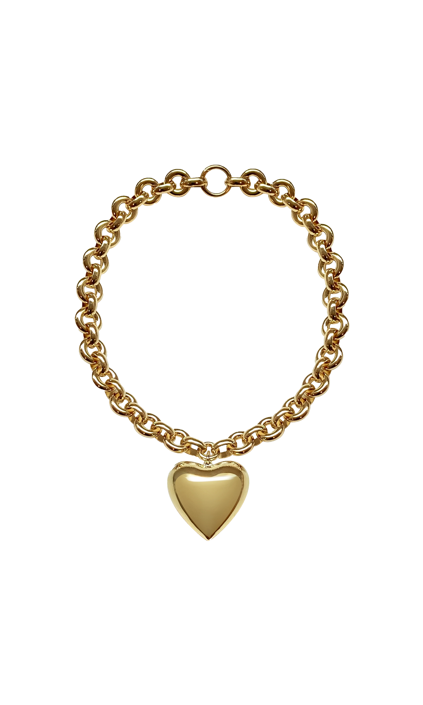 Laura Lombardi Giulietta Oversized heart pendant chain