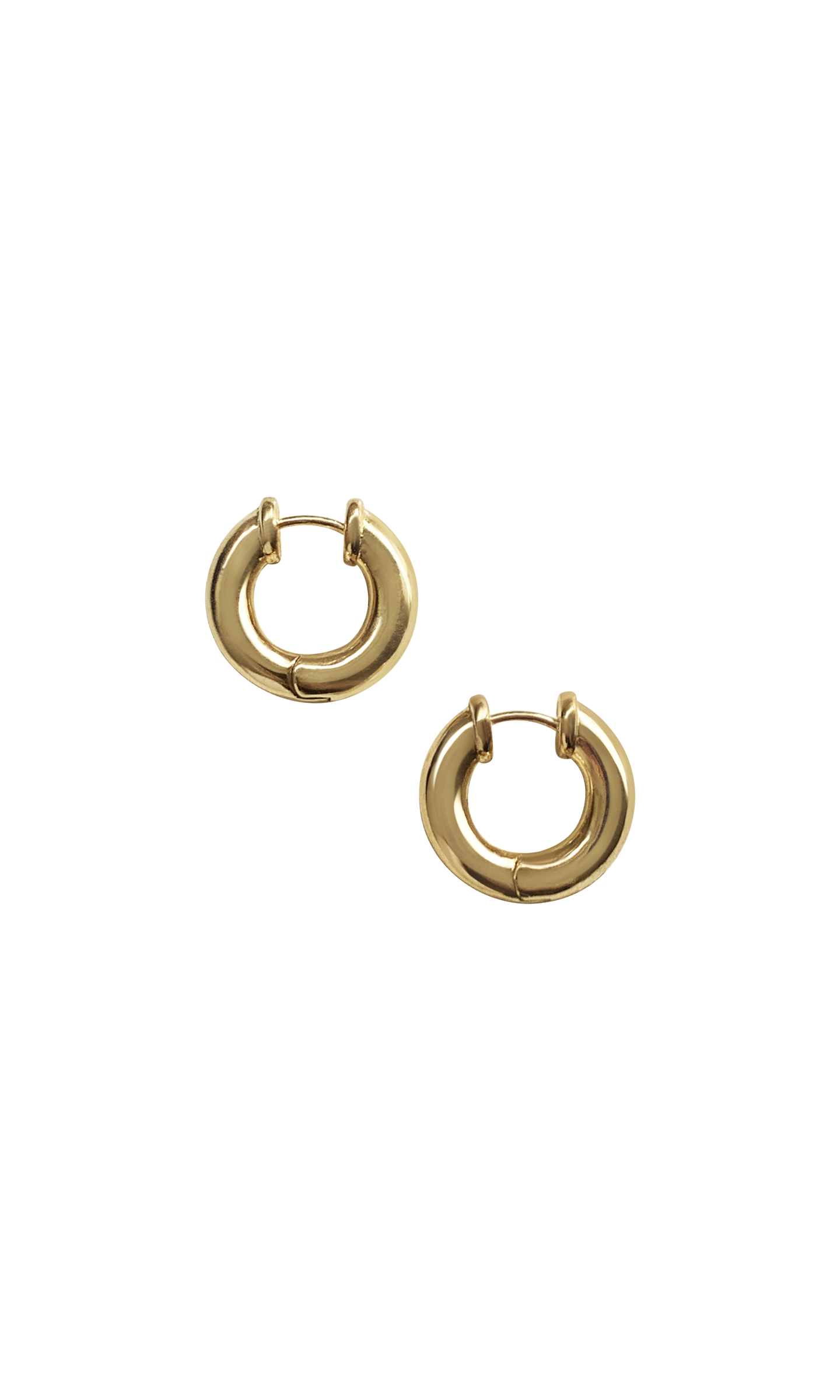 Leta Mini Gold Hoops Turquoise main image 0