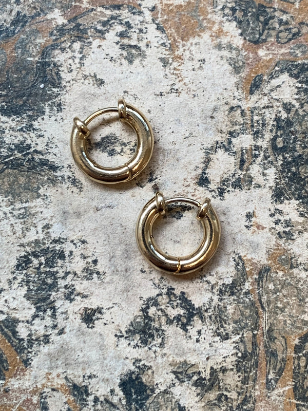 Laura Lombardi 14kt Yellow Gold Mini Classica Hoops.