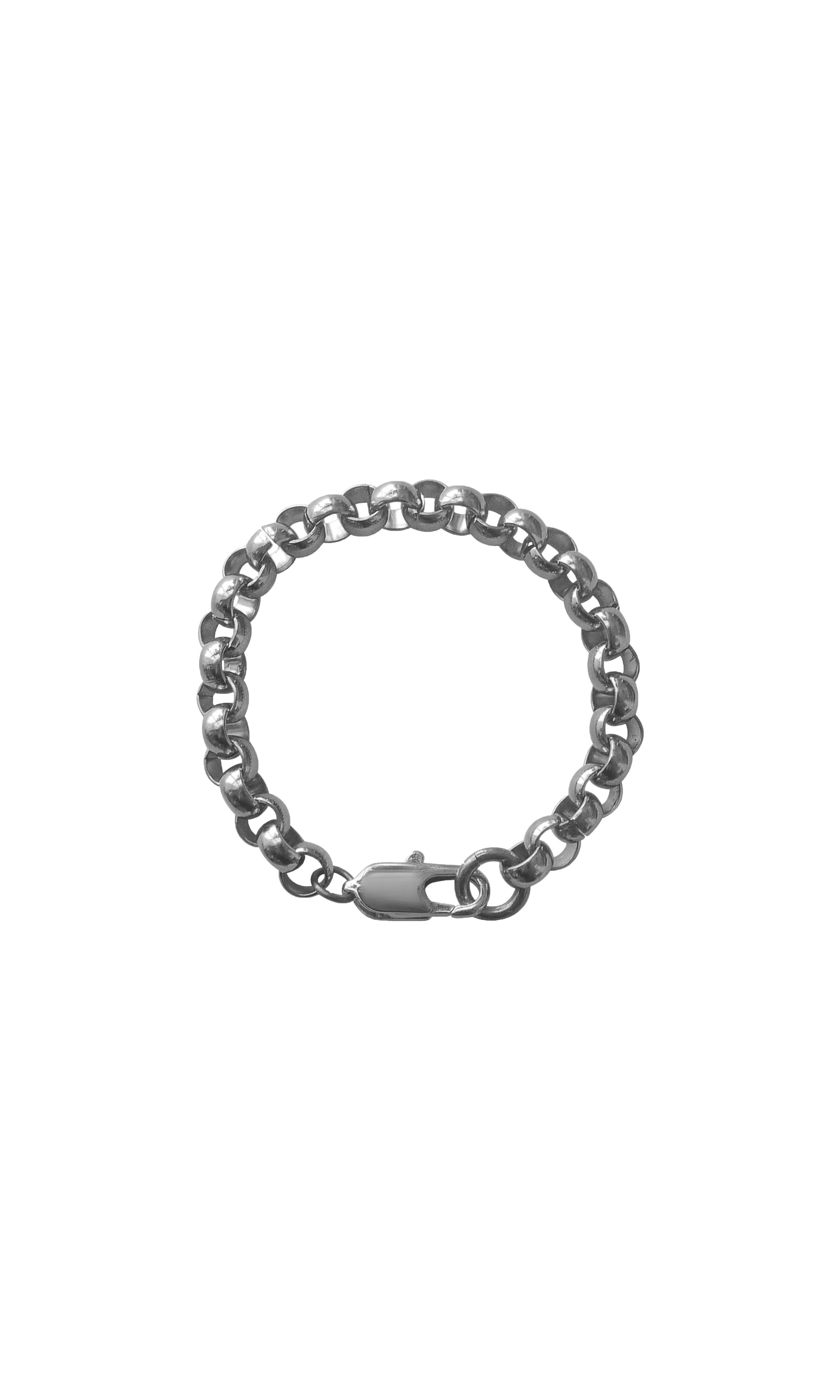 Silver rolo bracelet hotsell